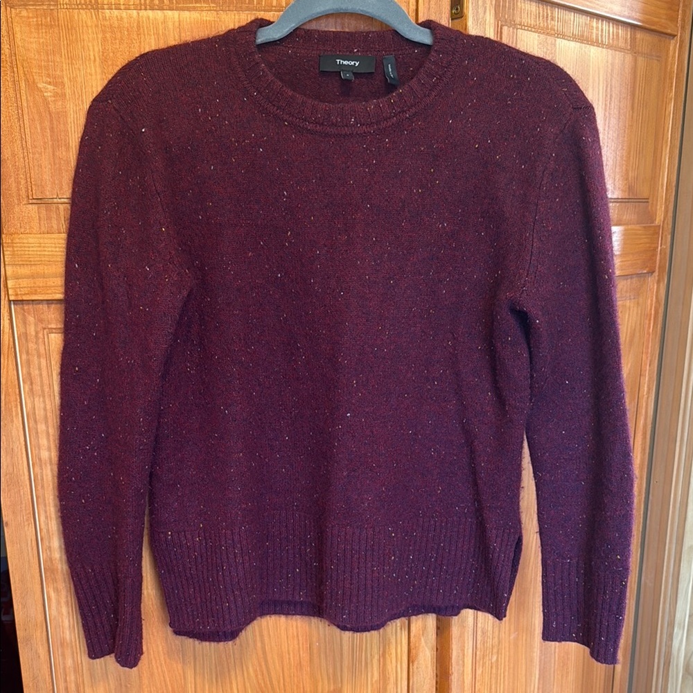 Theory Cashmere Women's Burgundy Sweater